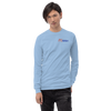 Long Sleeve Shirt by Gildan Men's Women's Braniff Boeing 727 Bicentennial Color Scheme on Shirt Back