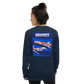 Long Sleeve Shirt by Gildan Men's Women's Braniff Boeing 727 Bicentennial Color Scheme on Shirt Back