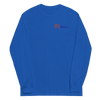 Long Sleeve Shirt by Gildan Men's Women's Braniff Boeing 727 Bicentennial Color Scheme on Shirt Back