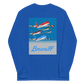 Long Sleeve Shirt by Gildan Men's Women's  Braniff McDonnell Douglas DC-8-62 1978 Ultra Color Scheme
