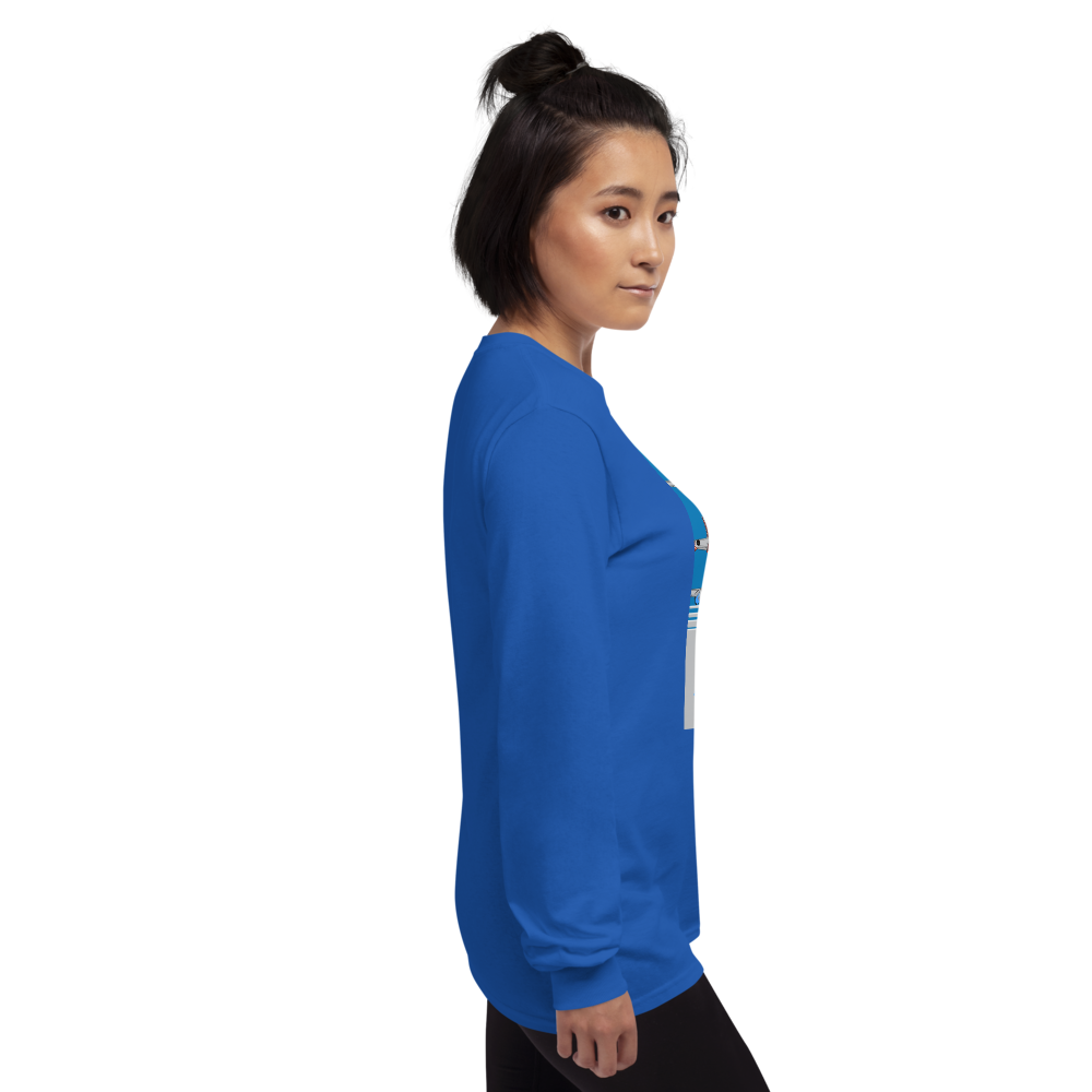 Long Sleeve Shirt by Gildan Men's Women's  Braniff McDonnell Douglas DC-8-62 1978 Ultra Color Scheme