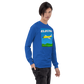 Long Sleeve Shirt by Gildan Men's Women's Braniff Lockheed L-188 Electra 1967 Solid Color Scheme