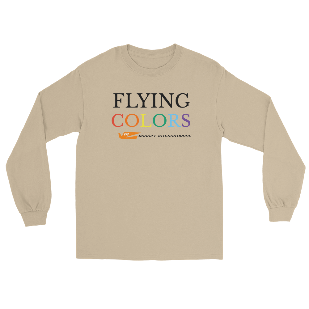 Long Sleeve Shirt by Gildan Men's Women's Braniff Flying Colors McDonnell Douglas DC-8-62 1978 Ultra