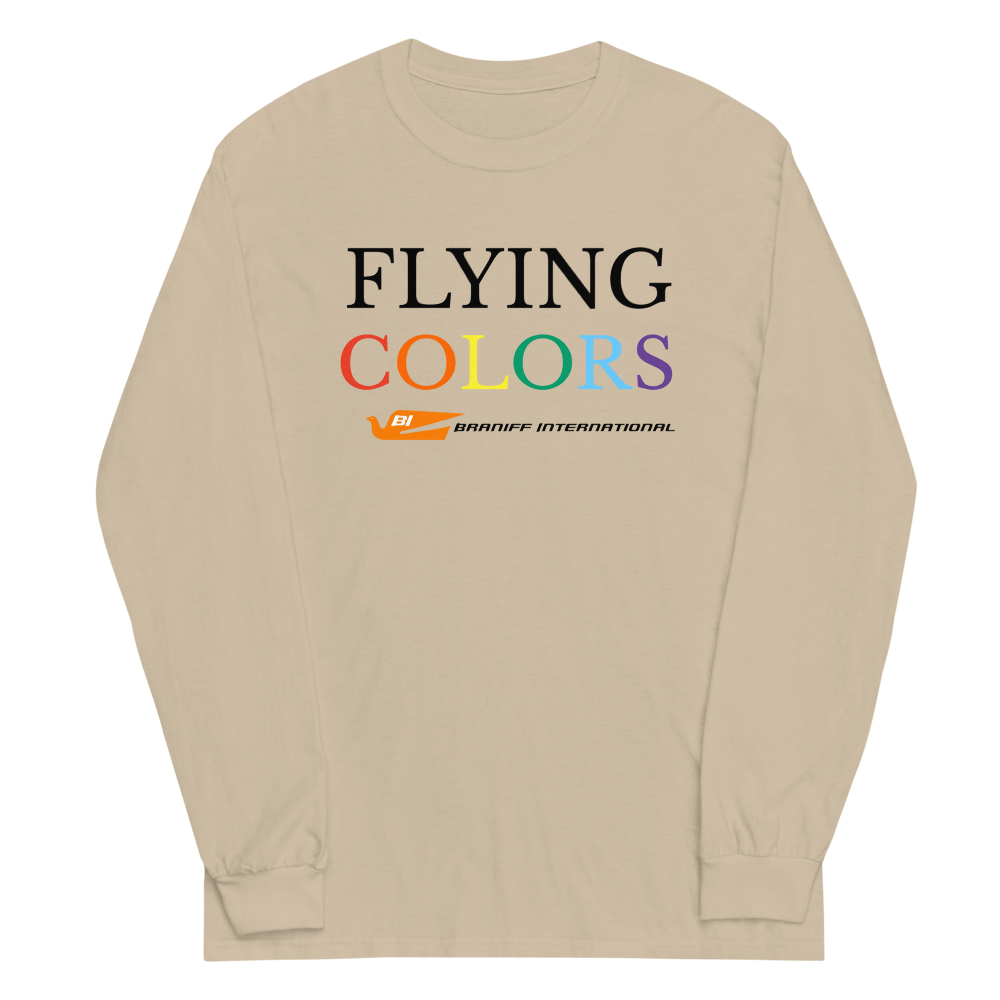 Long Sleeve Shirt by Gildan Men's Women's Braniff Flying Colors McDonnell Douglas DC-8-62 1978 Ultra