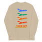 Long Sleeve Shirt by Gildan Men's Women's Braniff Boeing 727 Takeoff with Flying Colors 1971 Two Tone