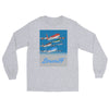 Long Sleeve Shirt by Gildan Men's Women's  Braniff McDonnell Douglas DC-8-62 1978 Ultra Color Scheme