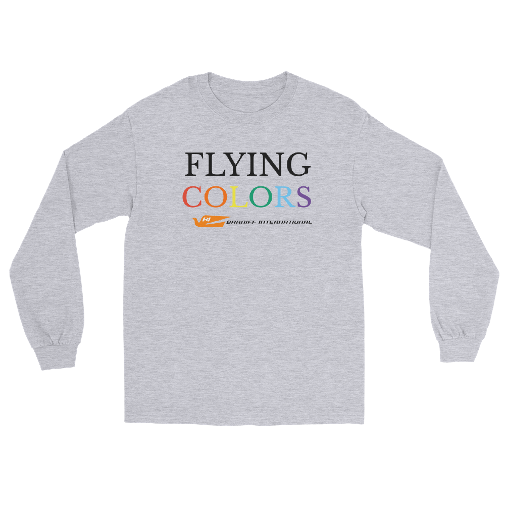 Long Sleeve Shirt by Gildan Men's Women's Braniff Flying Colors McDonnell Douglas DC-8-62 1978 Ultra