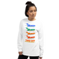 Long Sleeve Shirt by Gildan Men's Women's Braniff Boeing 727 Takeoff with Flying Colors 1971 Two Tone