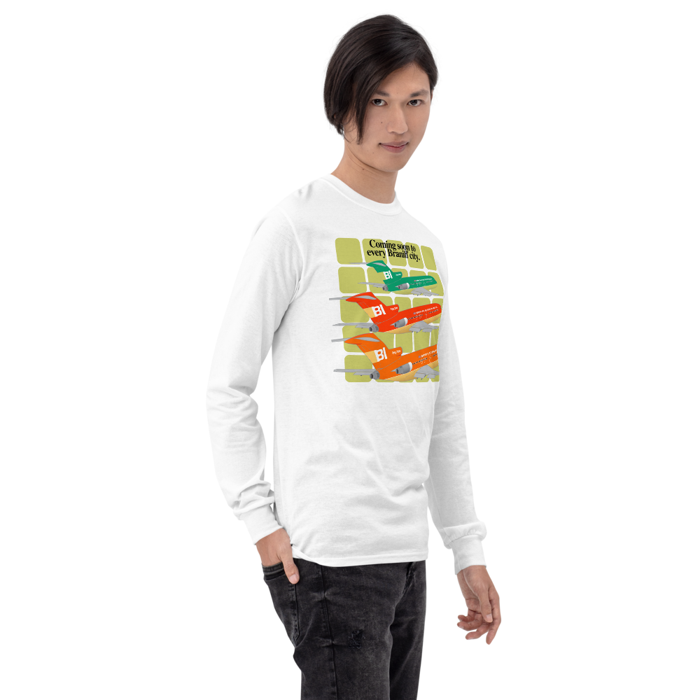 Long Sleeve Shirt Unisex by Gildan Braniff Boeing 727 1971 Two Tone Coming Soon