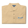 POLO SHIRT MEN'S PREMIUM SHORT SLEEVE BRANIFF 1978 ULTRA SPACE LOGO EMBROIDERY Beige