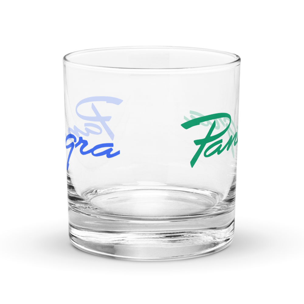 Glass Lowball Rock Old Fashioned Braniff Ft. Worth Room Design Dallas Love Field 1968
