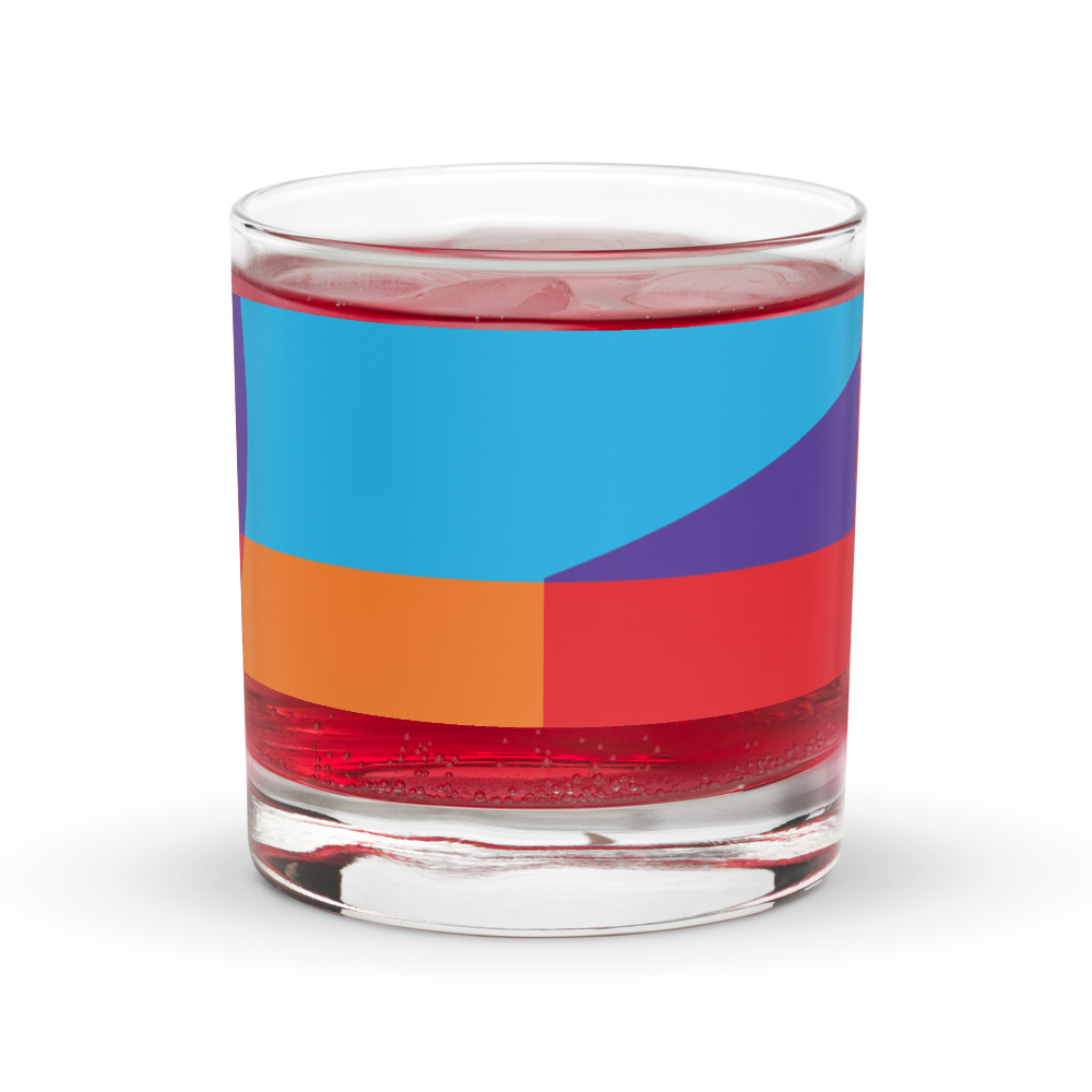 Glass Lowball Rock Old Fashioned Braniff Ft. Worth Room Design Dallas Love Field 1968