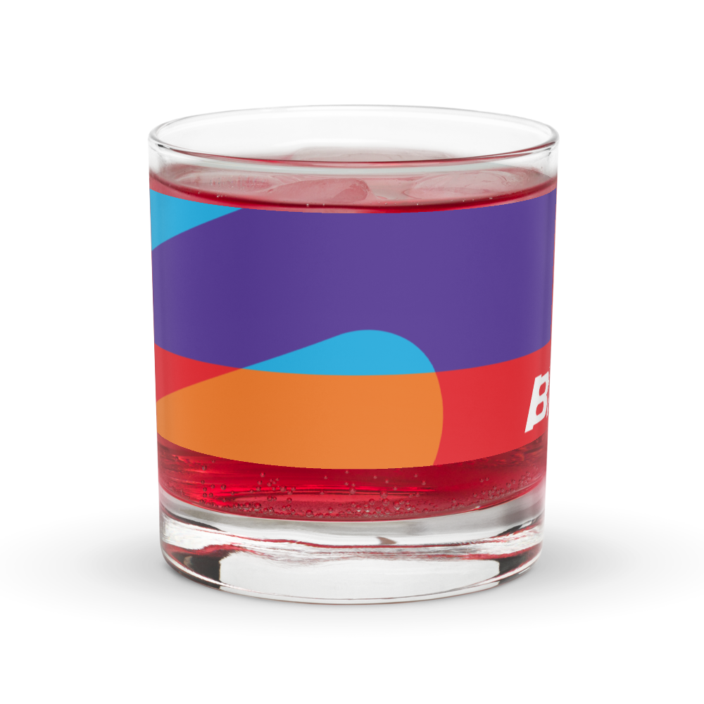 Glass Lowball Rock Old Fashioned Braniff Ft. Worth Room Design Dallas Love Field 1968