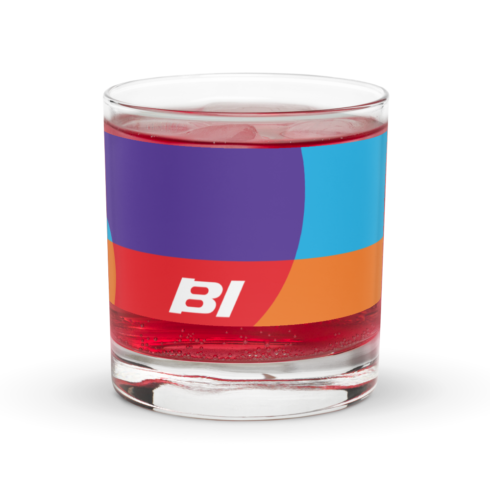 Glass Lowball Rock Old Fashioned Braniff Ft. Worth Room Design Dallas Love Field 1968