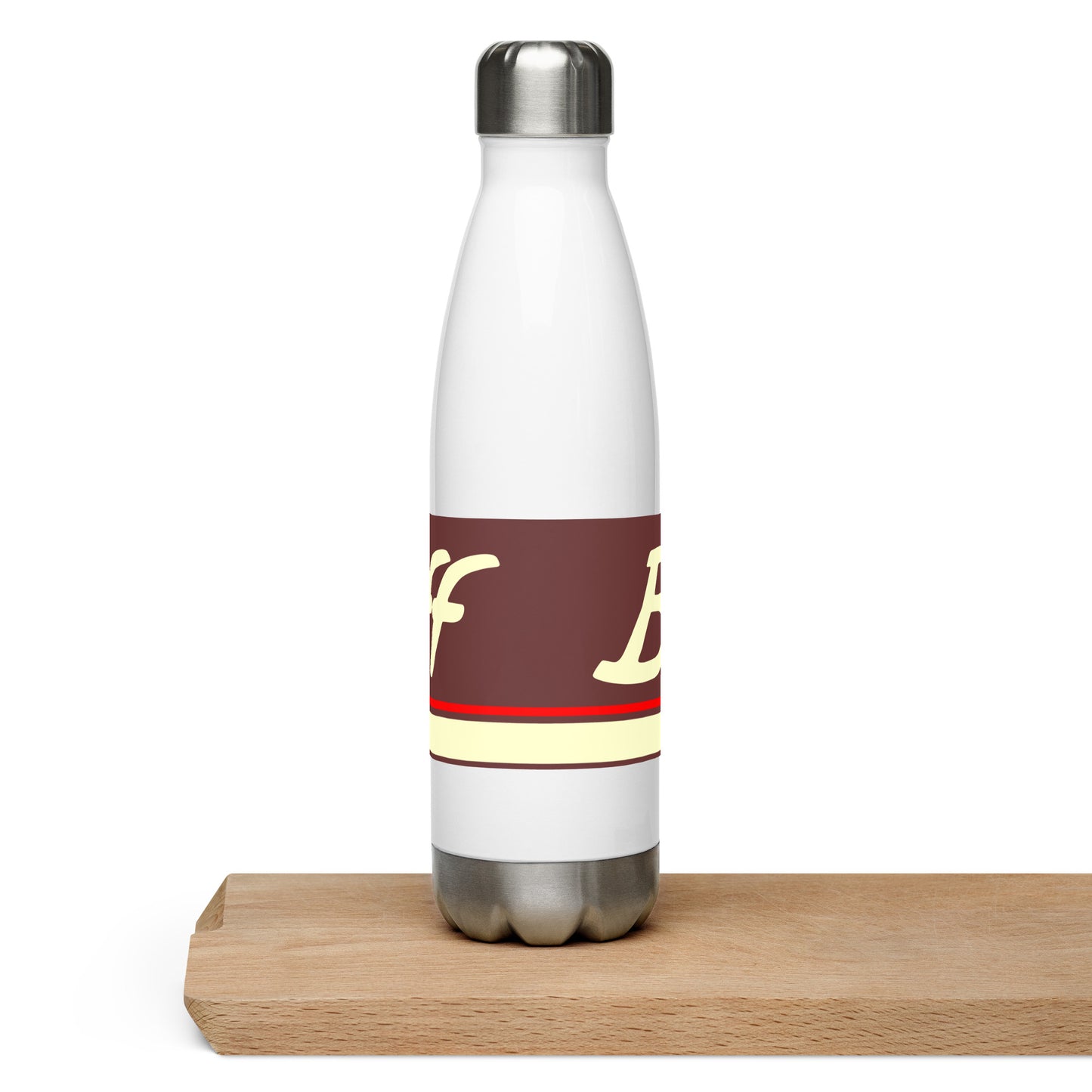 Water Bottle Stainless Steel Braniff Ultra Chocolate Brown 1978