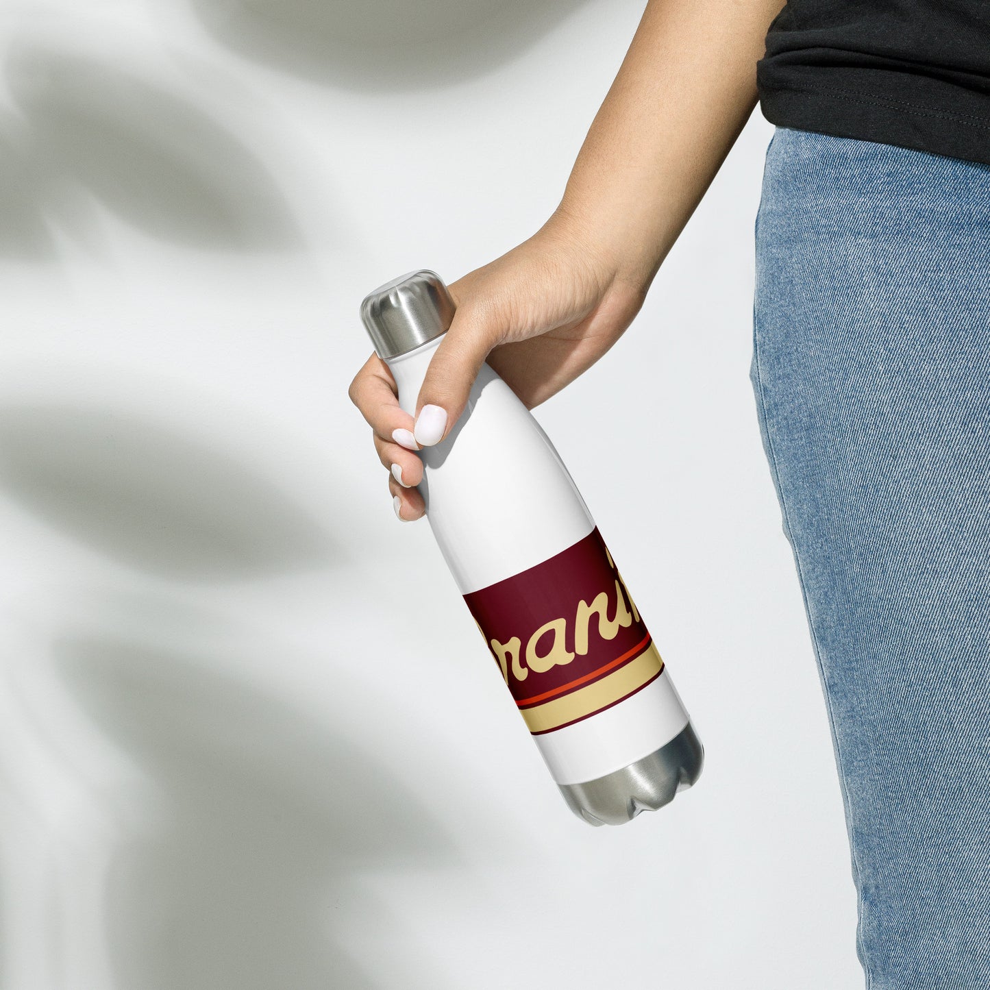 Water Bottle Stainless Steel Braniff Ultra Burgundy 1978