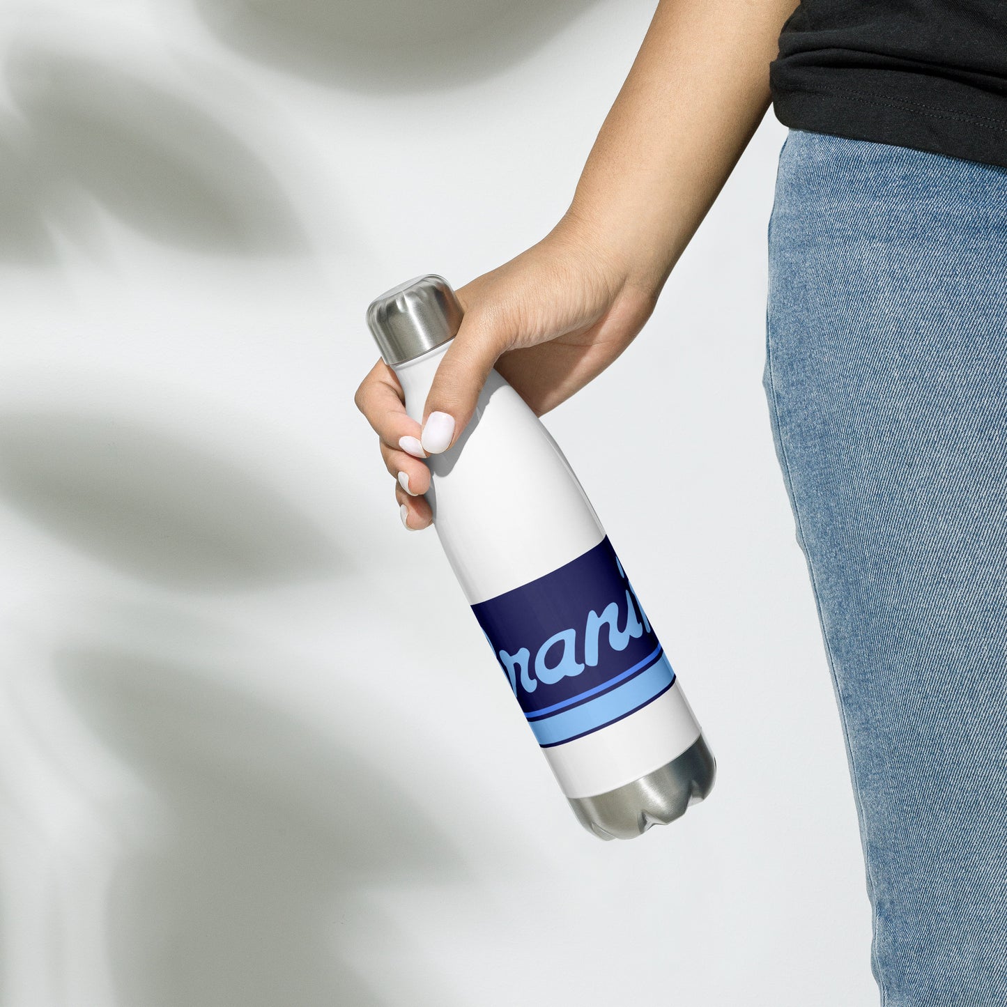 Water Bottle Stainless Steel Braniff Ultra Mercury Blue 1978