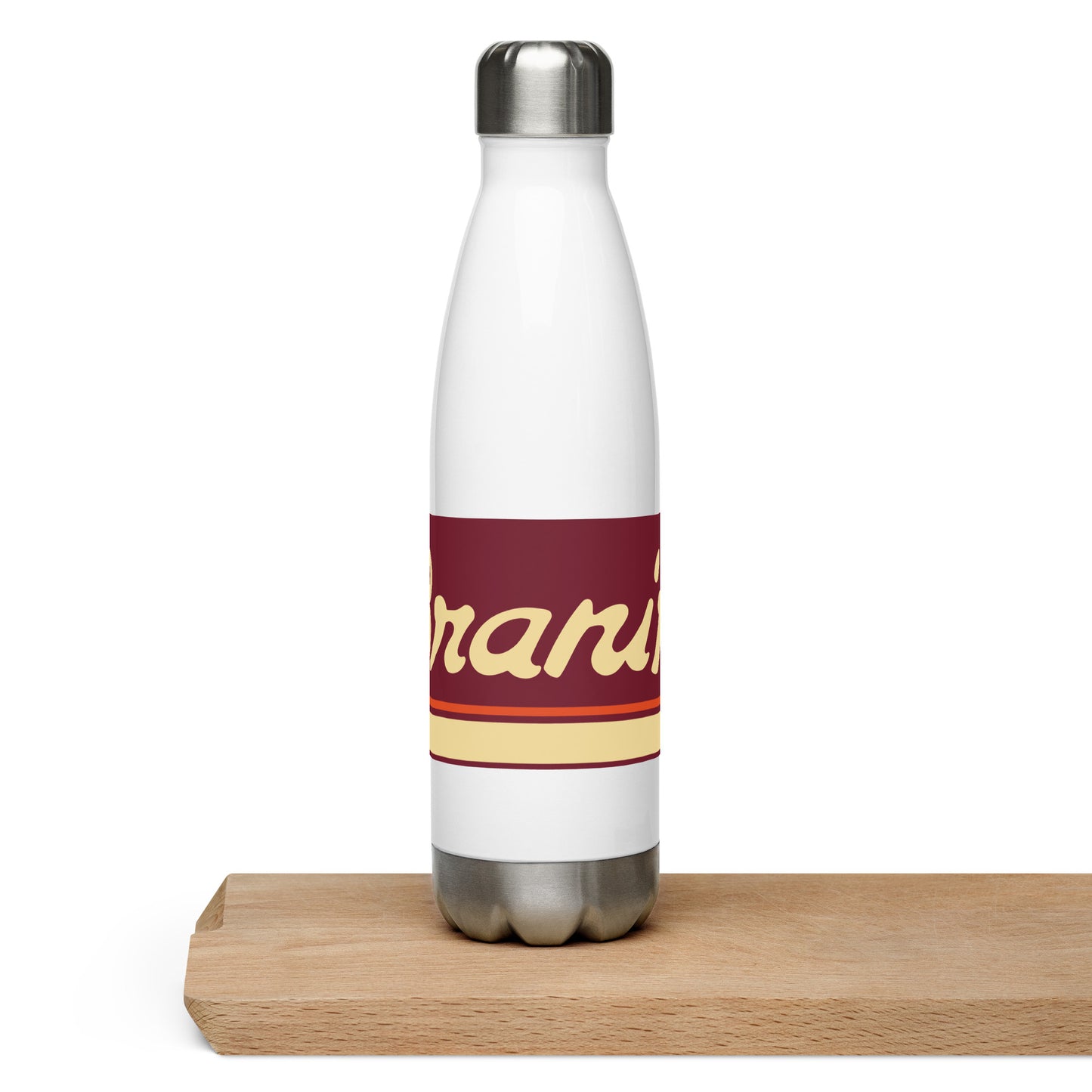 Water Bottle Stainless Steel Braniff Ultra Burgundy 1978