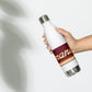 Water Bottle Stainless Steel Braniff Ultra Burgundy 1978