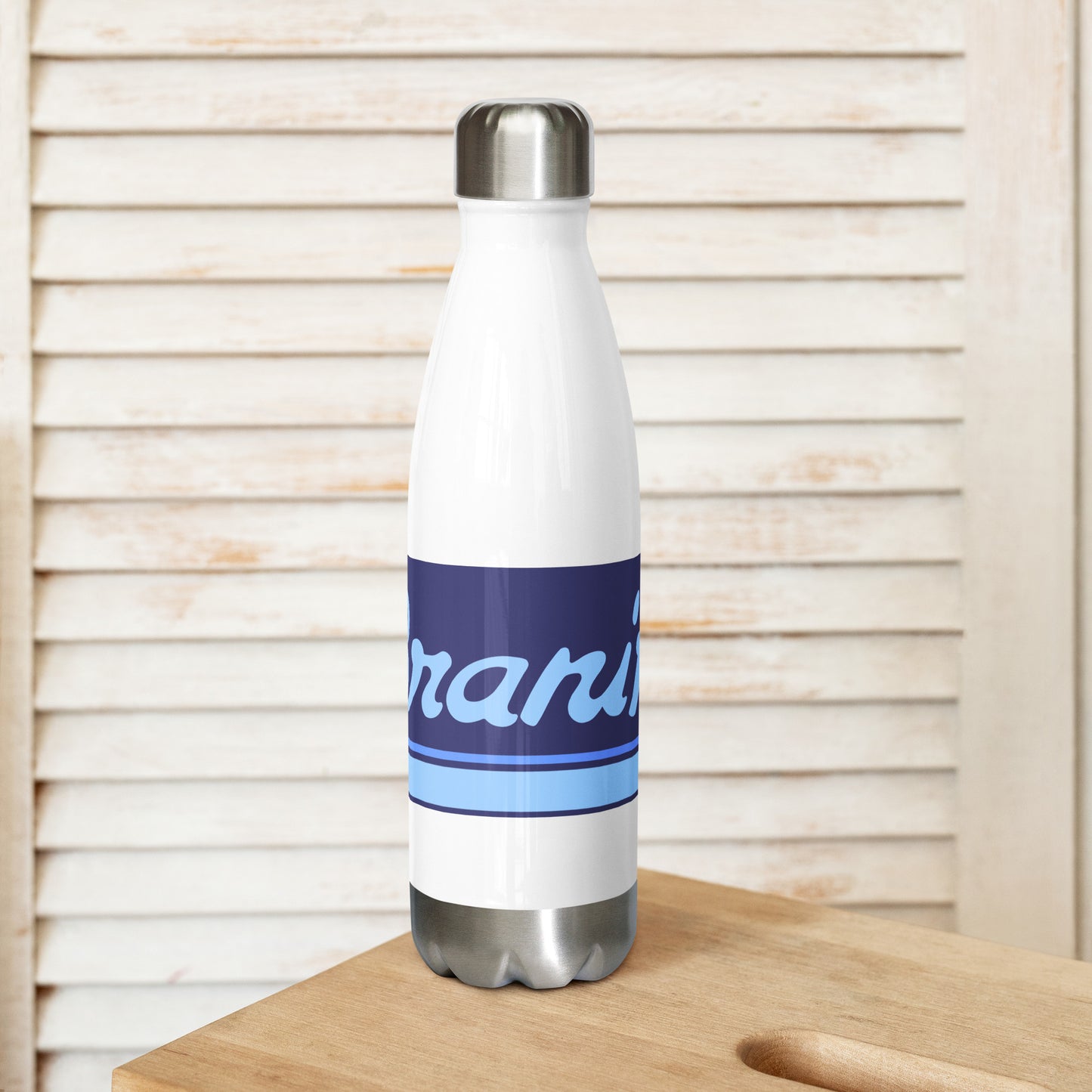 Water Bottle Stainless Steel Braniff Ultra Mercury Blue 1978