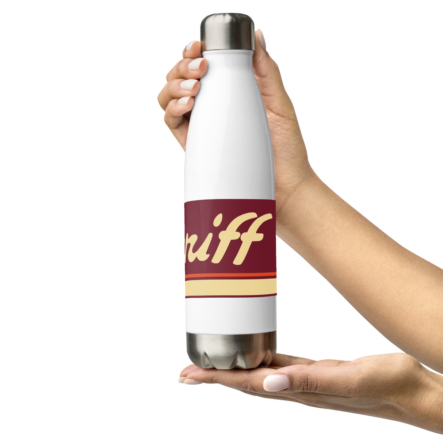 Water Bottle Stainless Steel Braniff Ultra Burgundy 1978