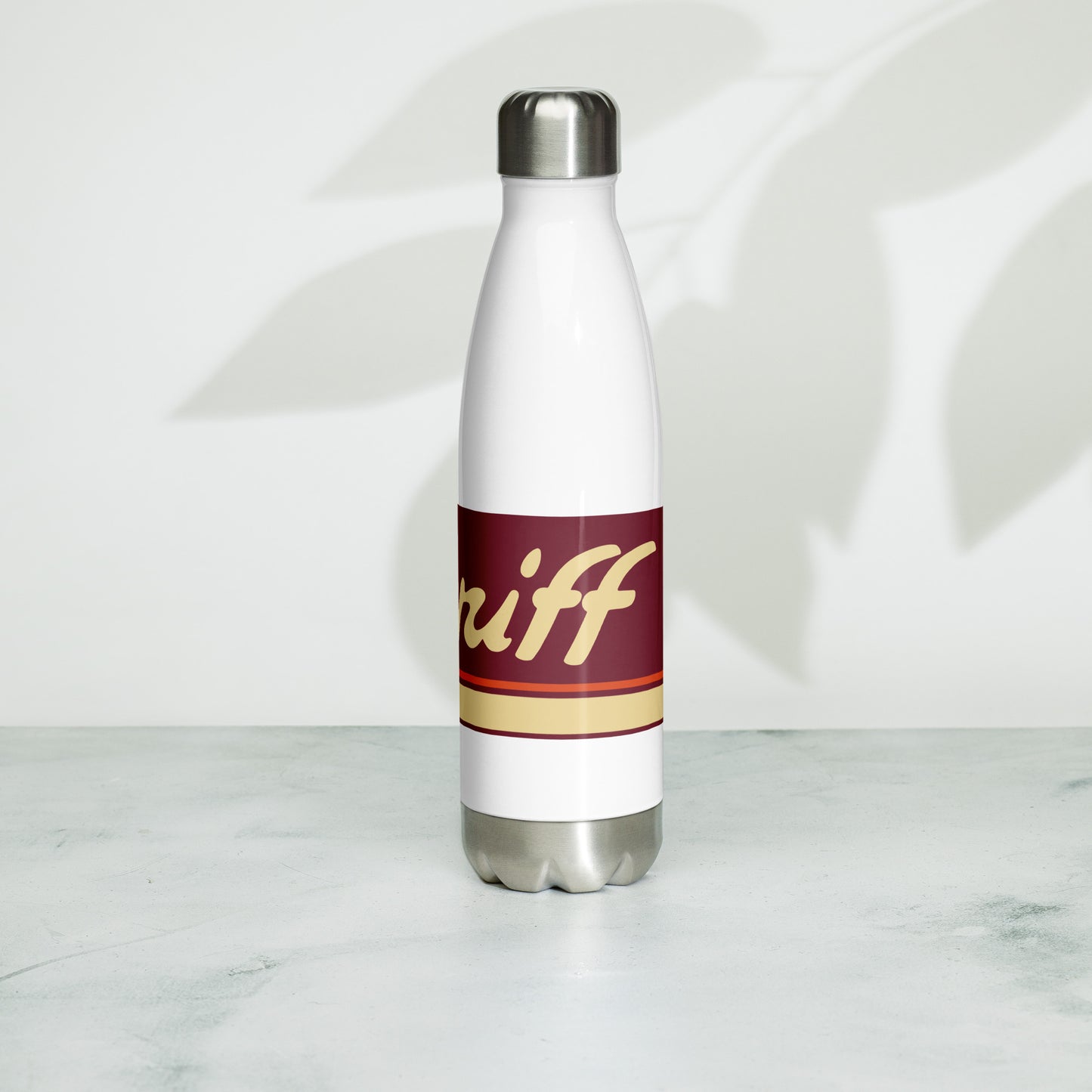 Water Bottle Stainless Steel Braniff Ultra Burgundy 1978