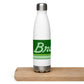 Water Bottle Stainless Steel Braniff Ultra Perseus Green 1978