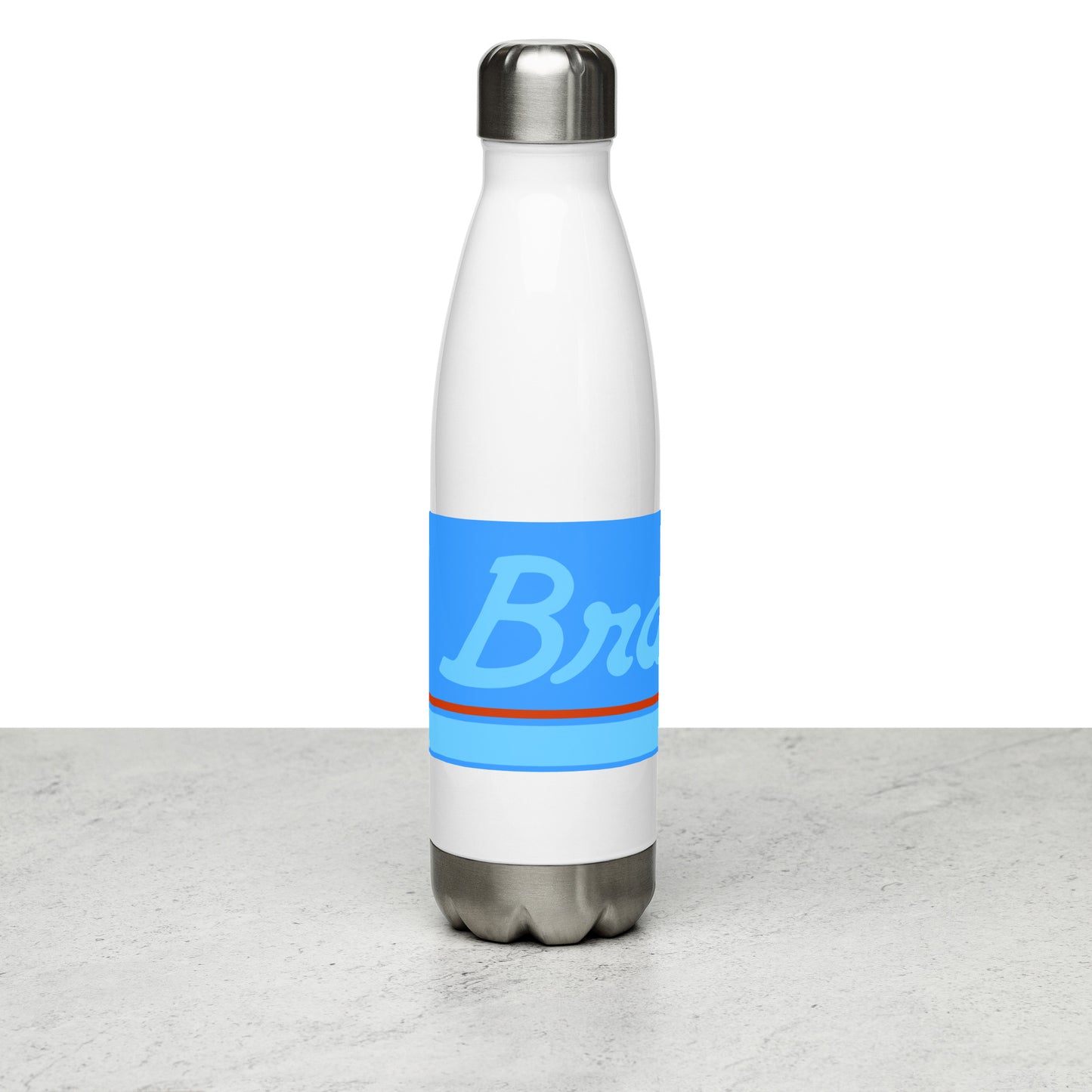 Water Bottle Stainless Steel Braniff Ultra Light Corvette Blue 1978