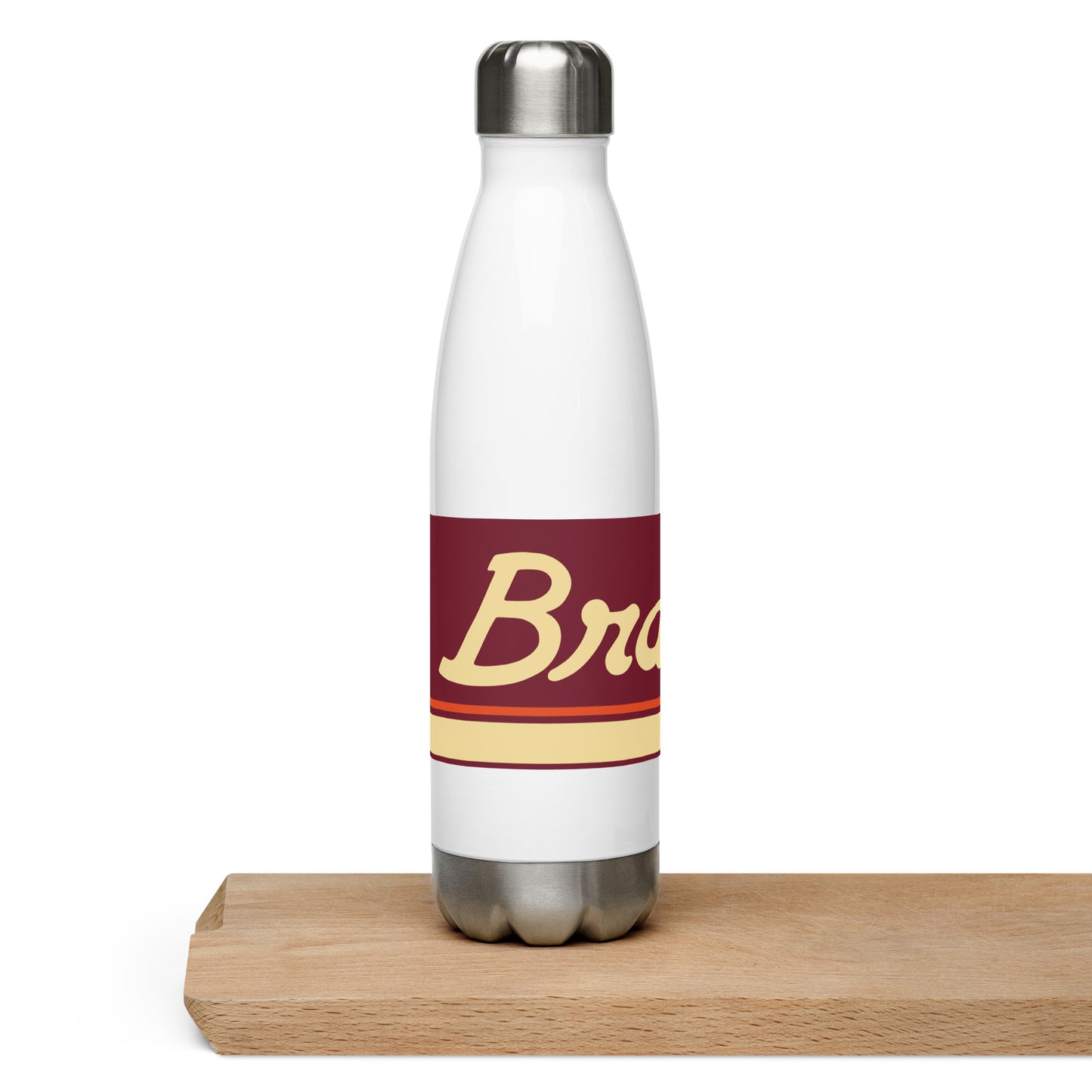Water Bottle Stainless Steel Braniff Ultra Burgundy 1978