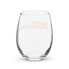 Wine Glass Stemless Braniff 1969 International Font