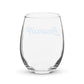 Braniff Ultra Space Logo Stemless Wine Glass 15-Oz Back - Light Blue Glass – Braniff Wine Glass – Ultra Space Logo Wine Glass – Braniff Boutique