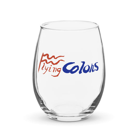 Wine Glass Stemless Braniff Alexander Calder Design Flying Colors