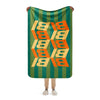 Sherpa Blanket from South America Braniff Alexander Girard Design BI Logo Stripes 1965