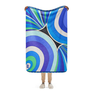 Sherpa Blanket Braniff Emilio Pucci Design 747 Braniff Place Blue Collection 1972