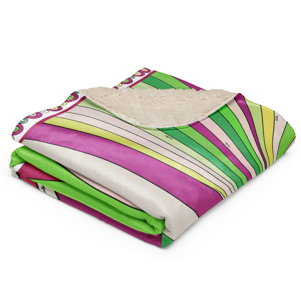 Sherpa Blanket Braniff Emilio Pucci Design 1971 747 Braniff Place Collection Pink