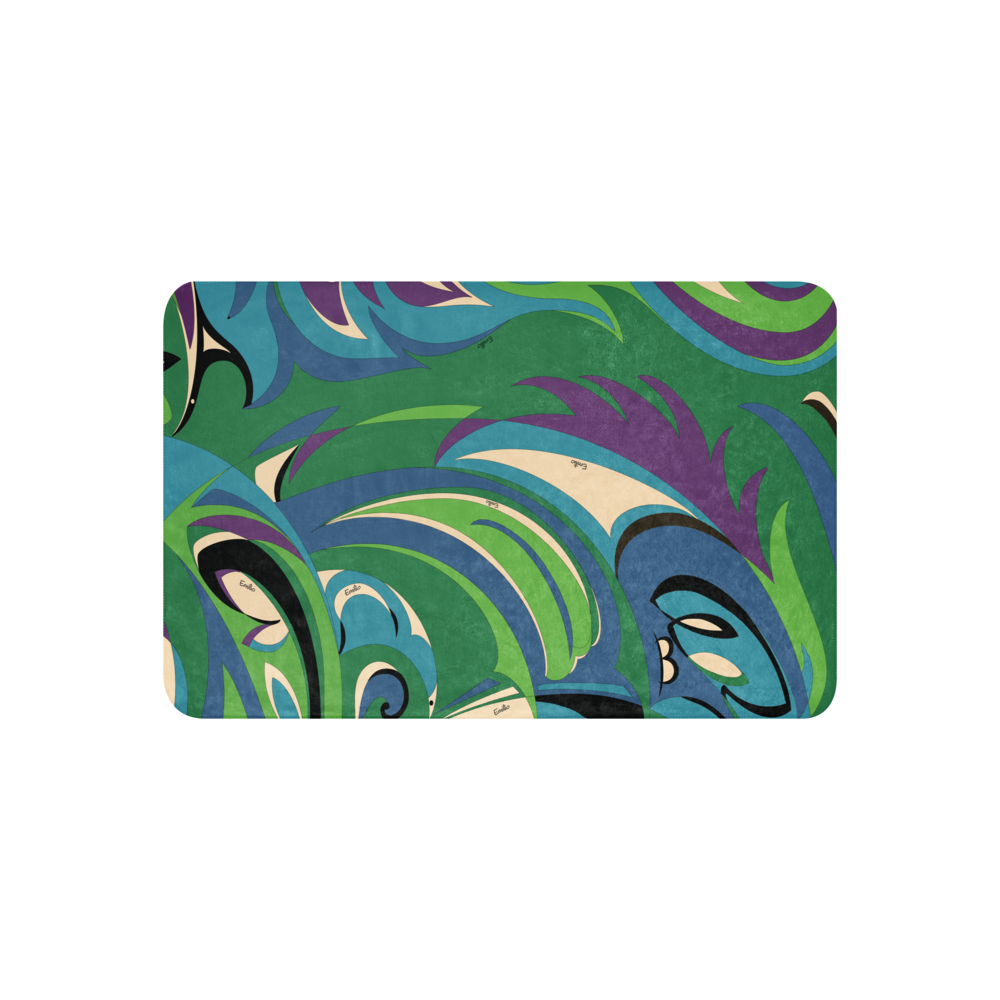 Sherpa Blanket Braniff Emilio Pucci Design 1974 The Classic Collection Green Turquoise