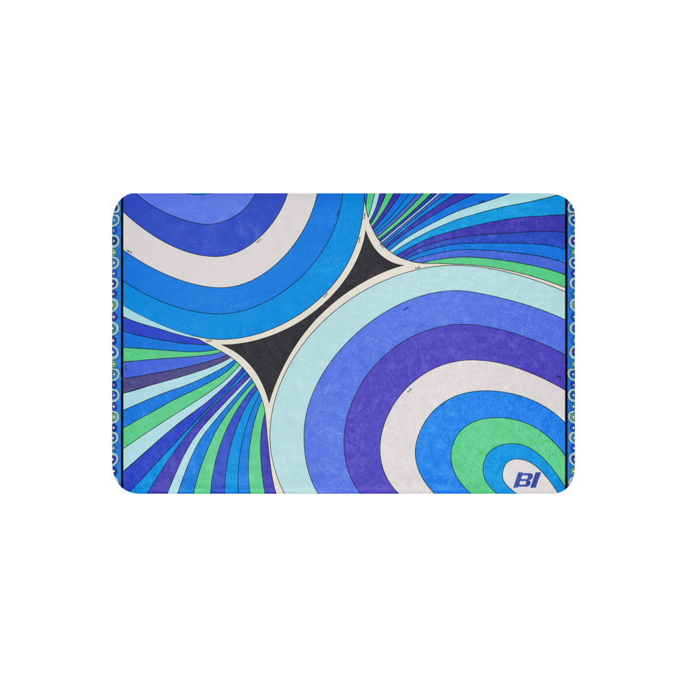 Sherpa Blanket Braniff Emilio Pucci Design 747 Braniff Place Blue Collection 1972