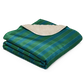 Sherpa Blanket from South America Braniff Alexander Girard Design Blue Green Stripes 1965