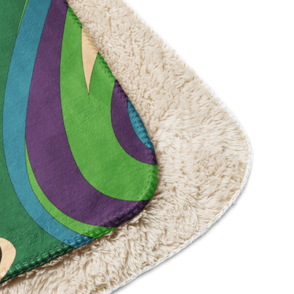 Sherpa Blanket Braniff Emilio Pucci Design 1974 The Classic Collection Green Turquoise