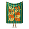 Sherpa Blanket from South America Braniff Alexander Girard Design BI Logo Stripes 1965