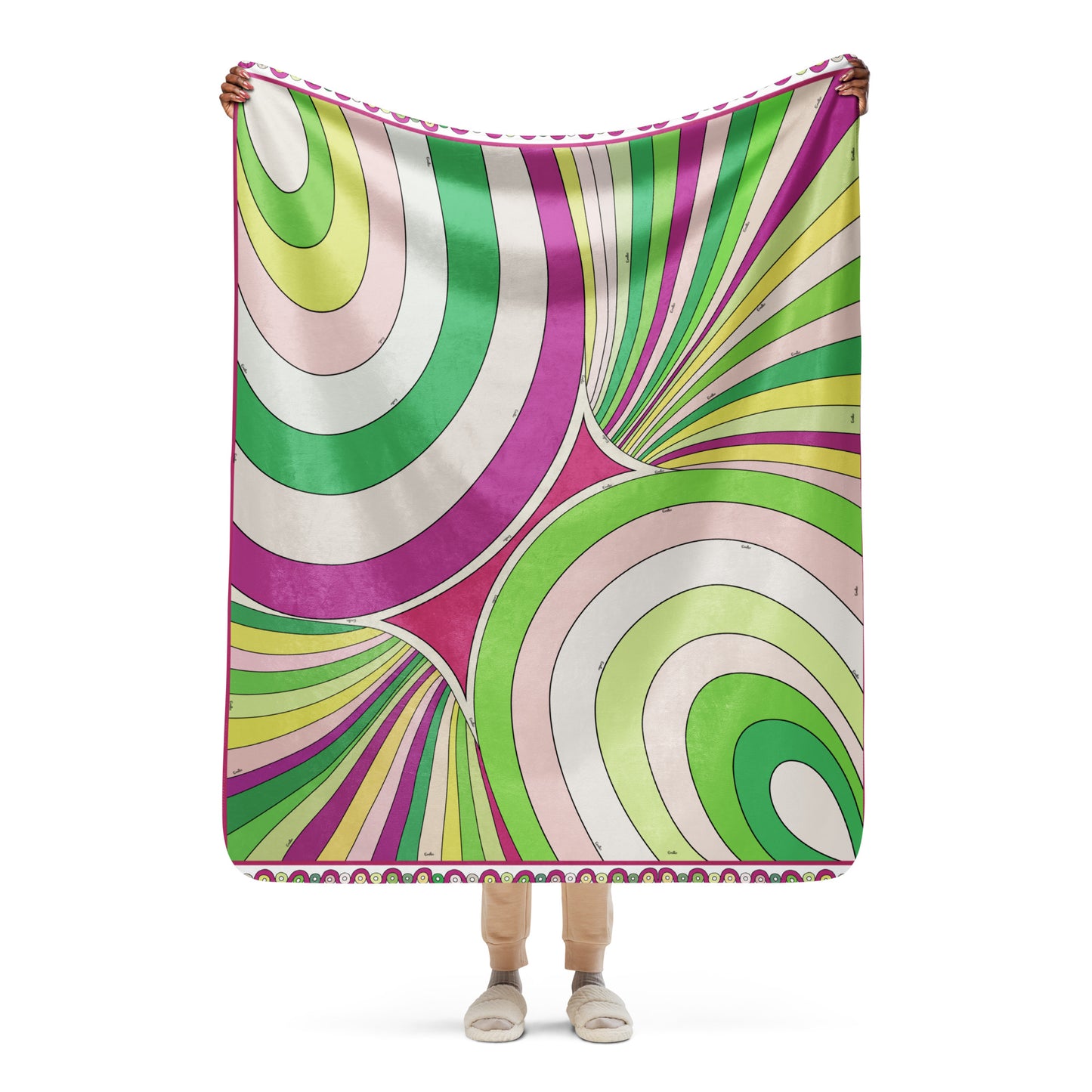 Sherpa Blanket Braniff Emilio Pucci Design 1971 747 Braniff Place Collection Pink