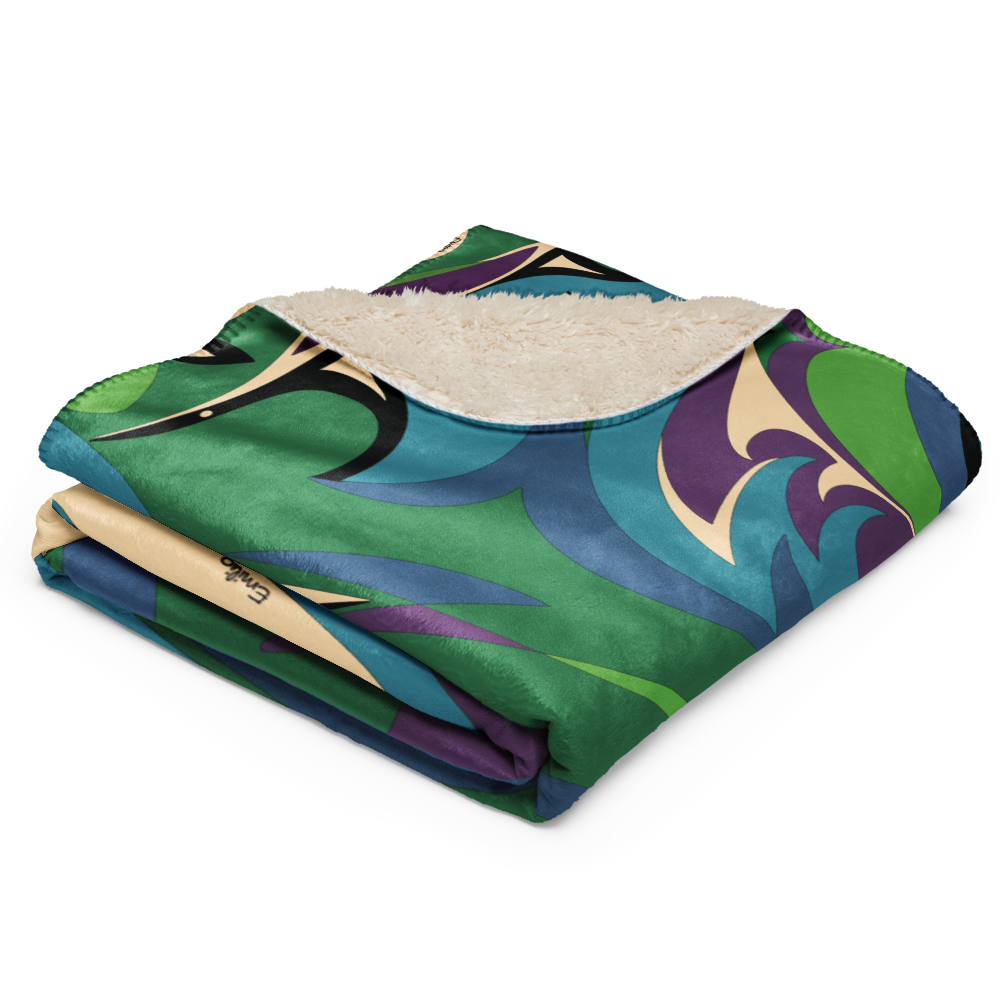 Sherpa Blanket Braniff Emilio Pucci Design 1974 The Classic Collection Green Turquoise