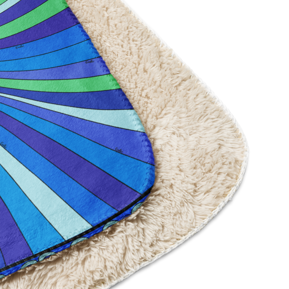 Sherpa Blanket Braniff Emilio Pucci Design 747 Braniff Place Blue Collection 1972