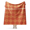 Sherpa Blanket from South America Braniff Alexander Girard Design Check 1965 Orange