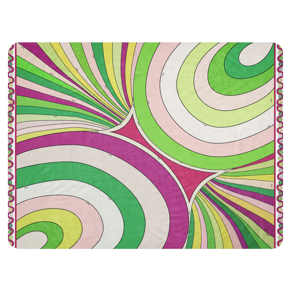 Sherpa Blanket Braniff Emilio Pucci Design 1971 747 Braniff Place Collection Pink