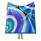Sherpa Blanket Braniff Emilio Pucci Design 747 Braniff Place Blue Collection 1972