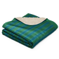 Sherpa Blanket from South America Braniff Alexander Girard Design Blue Green Stripes 1965