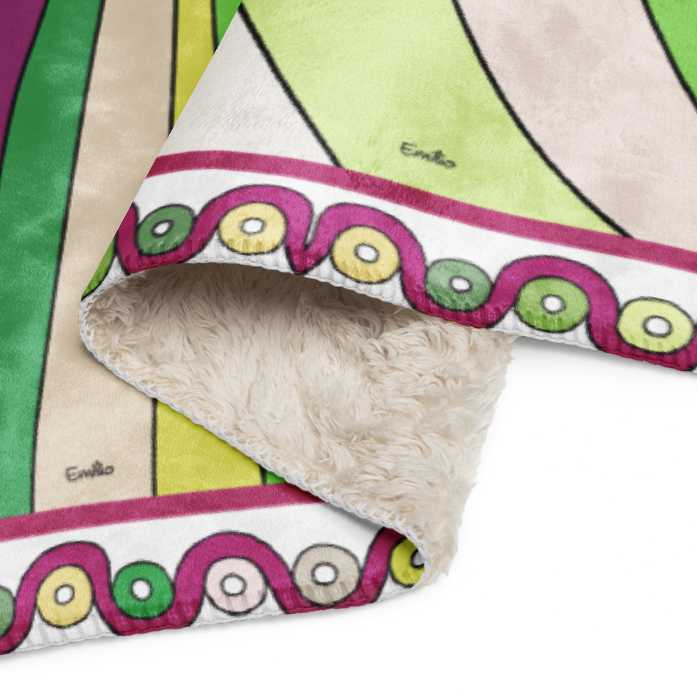 Sherpa Blanket Braniff Emilio Pucci Design 1971 747 Braniff Place Collection Pink