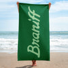 Bath and Beach Towel Sheet Extra Large Braniff Ultra Perseus Green 1978
