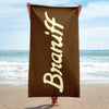 Bath and Beach Towel Sheet Extra Large Braniff Ultra Chocolate Brown 1978